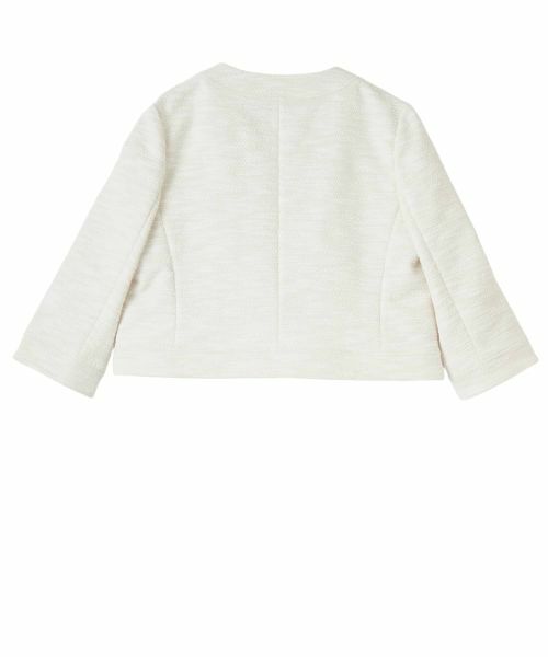 LANVIN COLLECTION / ランバン コレクション テーラードジャケット | ストレッチツイードノ—カラージャケット | 詳細13