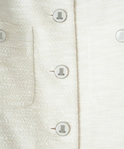 LANVIN COLLECTION / ランバン コレクション テーラードジャケット | ストレッチツイードノ—カラージャケット | 詳細16