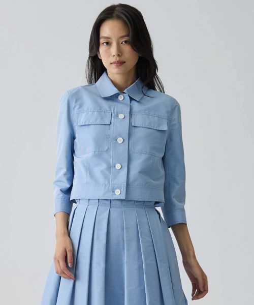 LANVIN COLLECTION / ランバン コレクション テーラードジャケット | シルクメタルクロスジャケット | 詳細1