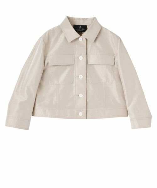 LANVIN COLLECTION / ランバン コレクション テーラードジャケット | シルクメタルクロスジャケット（ゴールド）
