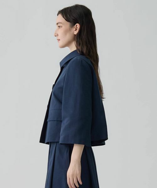 LANVIN COLLECTION / ランバン コレクション テーラードジャケット | グログラン後染ジャケット | 詳細2