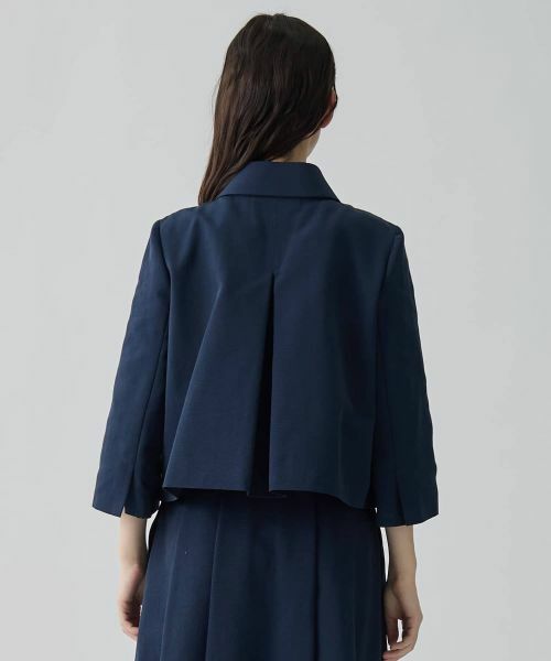 LANVIN COLLECTION / ランバン コレクション テーラードジャケット | グログラン後染ジャケット | 詳細3