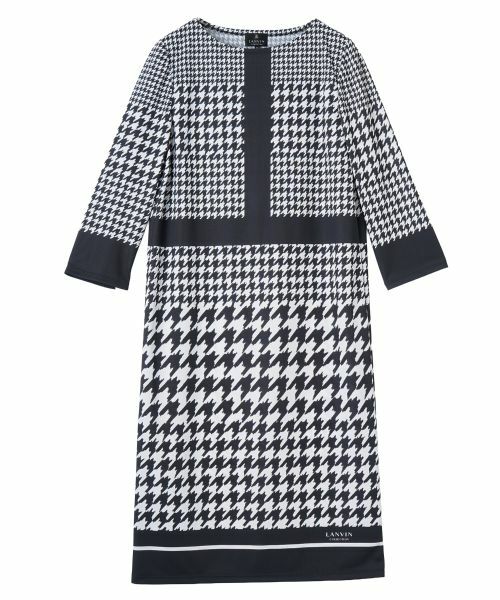 LANVIN COLLECTION / ランバン コレクション ドレス | 千鳥柄ワンピース（ブラック配色）