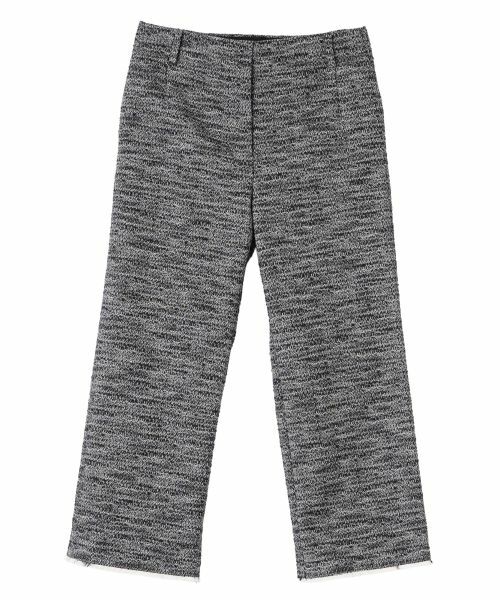 LANVIN COLLECTION / ランバン コレクション その他パンツ | ストレッチツイードパンツ(ブラック)
