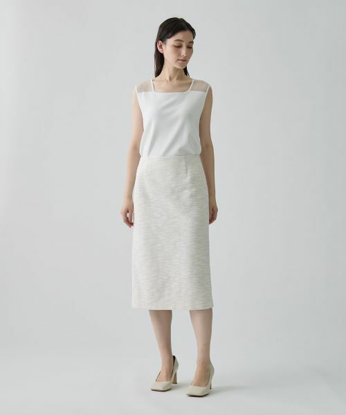 LANVIN COLLECTION / ランバン コレクション ロング・マキシ丈スカート | ブッチャーストレッチツイードスカート | 詳細5