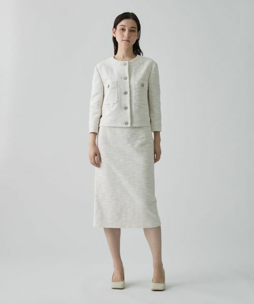 LANVIN COLLECTION / ランバン コレクション ロング・マキシ丈スカート | ブッチャーストレッチツイードスカート | 詳細6