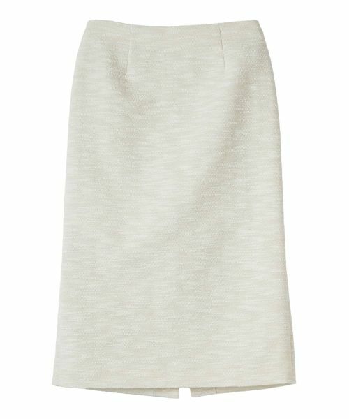 LANVIN COLLECTION / ランバン コレクション ロング・マキシ丈スカート | ブッチャーストレッチツイードスカート（ホワイト）