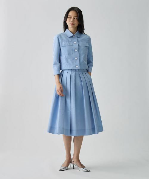 LANVIN COLLECTION / ランバン コレクション ロング・マキシ丈スカート | シルクメタルクロススカート | 詳細5