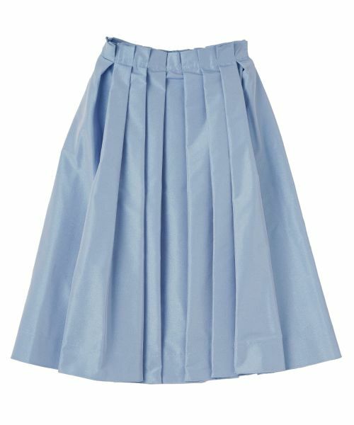 LANVIN COLLECTION / ランバン コレクション ロング・マキシ丈スカート | シルクメタルクロススカート（ライトブルー）