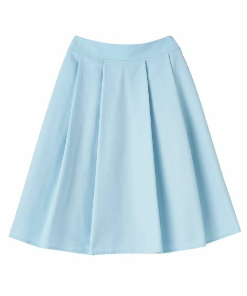 LANVIN COLLECTION / ランバン コレクション ロング・マキシ丈スカート | グログラン後染スカート（ライトブルー）