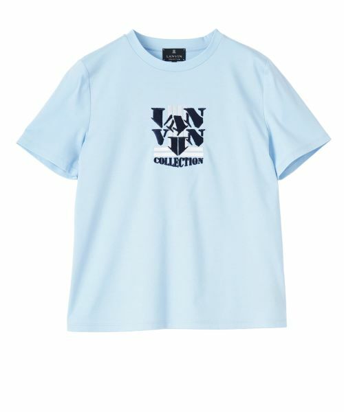 LANVIN COLLECTION / ランバン コレクション カットソー | 刺繍デザインカットソー（ライトブルー）