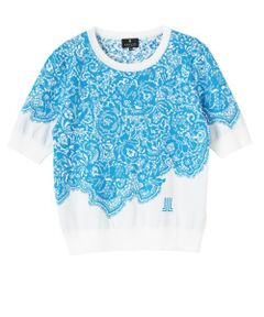 LANVIN COLLECTION / ランバン コレクション ニット・セーター | 18ゲージ袋ジャカードレース柄ニット