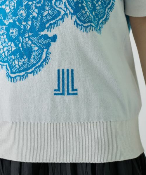 LANVIN COLLECTION / ランバン コレクション ニット・セーター | 18ゲージ袋ジャカードレース柄ニット | 詳細12