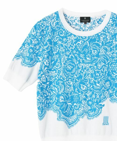 LANVIN COLLECTION / ランバン コレクション ニット・セーター | 18ゲージ袋ジャカードレース柄ニット | 詳細14