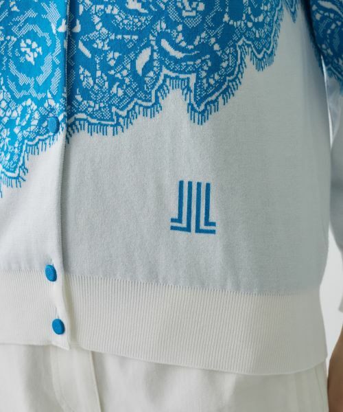 LANVIN COLLECTION / ランバン コレクション ニット・セーター | 18ゲージ袋ジャカードレース柄カーディガン | 詳細12