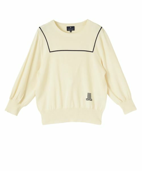 LANVIN COLLECTION / ランバン コレクション ニット・セーター | 16ゲージインターシャニット（オフホワイト）