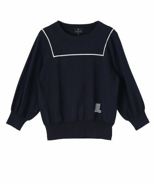 LANVIN COLLECTION / ランバン コレクション ニット・セーター | 16ゲージインターシャニット（ネイビー）