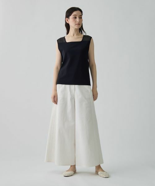 LANVIN COLLECTION / ランバン コレクション ニット・セーター | シースルー切り替えニット | 詳細11