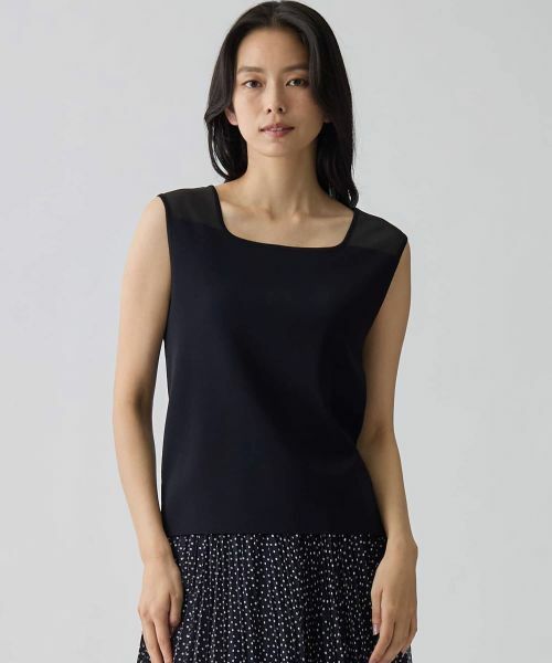 LANVIN COLLECTION / ランバン コレクション ニット・セーター | シースルー切り替えニット | 詳細6