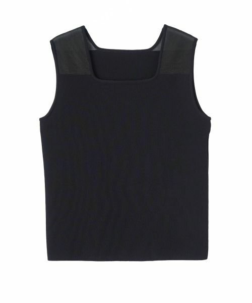 LANVIN COLLECTION / ランバン コレクション ニット・セーター | シースルー切り替えニット（ブラック）