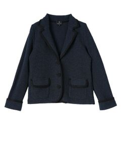 LANVIN COLLECTION / ランバン コレクション テーラードジャケット | 7ゲージかのこ素材ニットジャケット