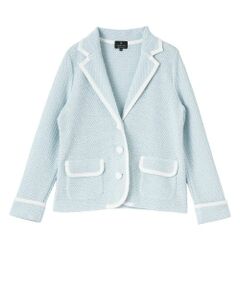 LANVIN COLLECTION / ランバン コレクション テーラードジャケット | 7ゲージかのこ素材ニットジャケット