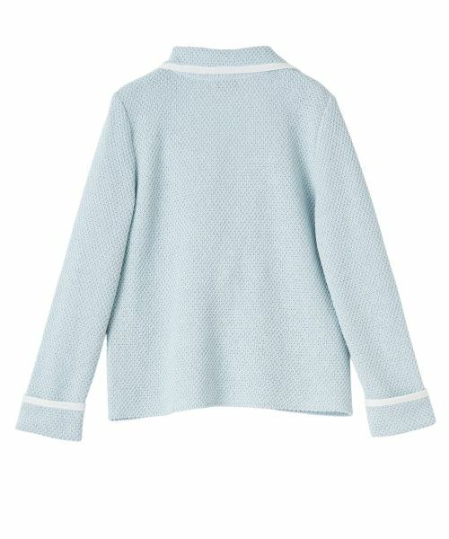 LANVIN COLLECTION / ランバン コレクション テーラードジャケット | 7ゲージかのこ素材ニットジャケット | 詳細11