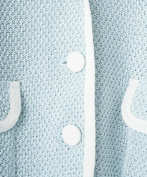 LANVIN COLLECTION / ランバン コレクション テーラードジャケット | 7ゲージかのこ素材ニットジャケット | 詳細14