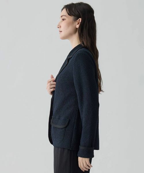 LANVIN COLLECTION / ランバン コレクション テーラードジャケット | 7ゲージかのこ素材ニットジャケット | 詳細7