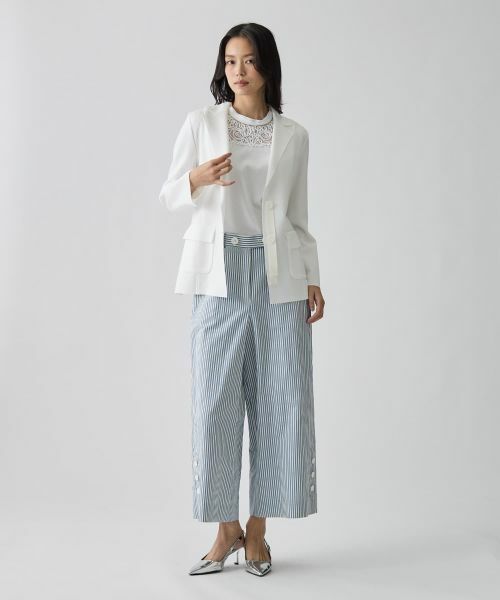 LANVIN COLLECTION / ランバン コレクション テーラードジャケット | サーブルストレッチミラノリブニットジャケット | 詳細10