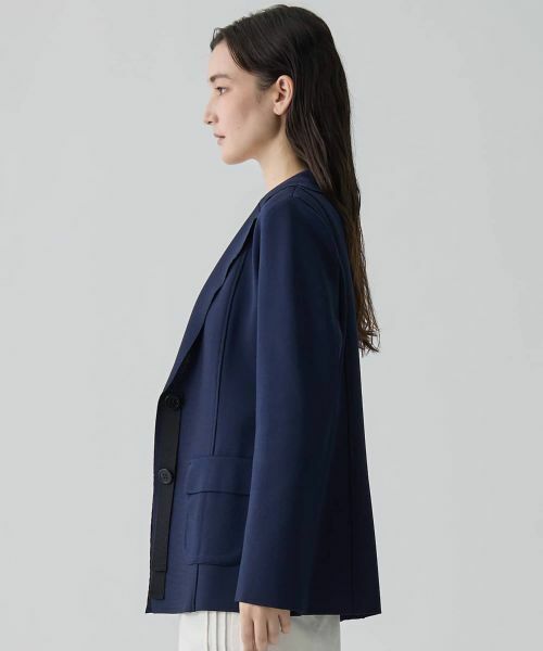 LANVIN COLLECTION / ランバン コレクション テーラードジャケット | サーブルストレッチミラノリブニットジャケット | 詳細2