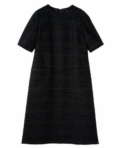 LANVIN COLLECTION / ランバン コレクション ドレス | ファンシーツイードドレス（ブラック）