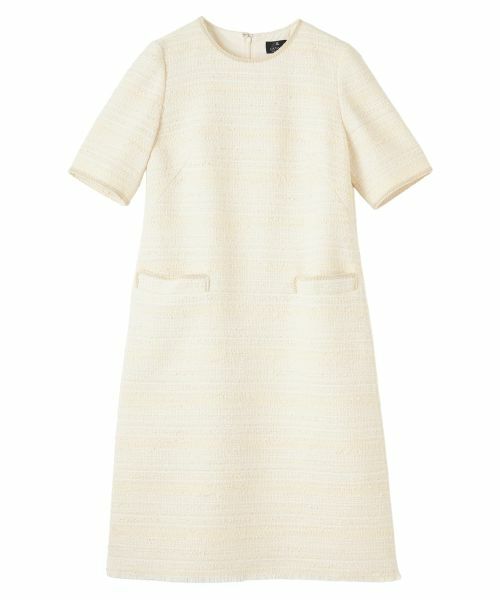 LANVIN COLLECTION / ランバン コレクション ドレス | ファンシーツイードドレス（ベージュ系その他）