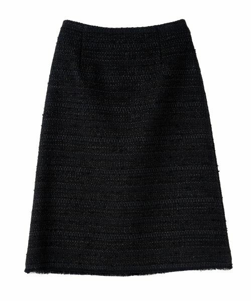 LANVIN COLLECTION / ランバン コレクション ロング・マキシ丈スカート | ファンシーツイードスカート（ブラック）