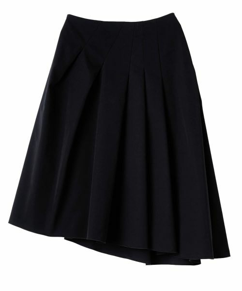 LANVIN COLLECTION / ランバン コレクション ロング・マキシ丈スカート | タスランツイルスカート（ブラック）