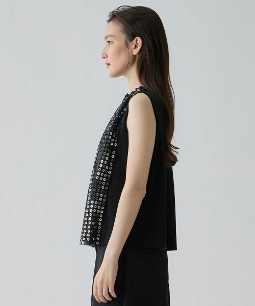 LANVIN COLLECTION / ランバン コレクション ニット・セーター | 16ゲージ スパンコールチュールニット | 詳細2