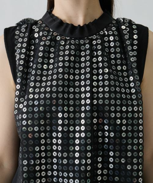 LANVIN COLLECTION / ランバン コレクション ニット・セーター | 16ゲージ スパンコールチュールニット | 詳細4