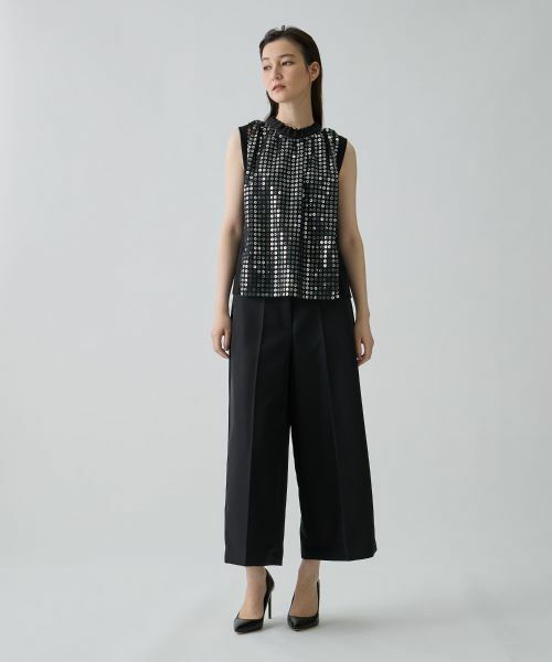 LANVIN COLLECTION / ランバン コレクション ニット・セーター | 16ゲージ スパンコールチュールニット | 詳細6