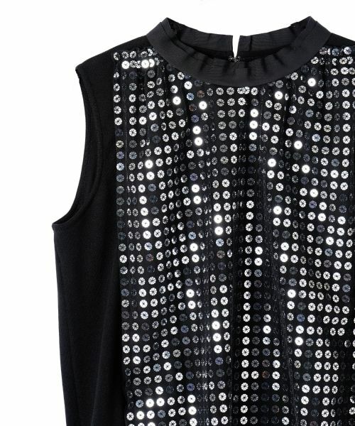 LANVIN COLLECTION / ランバン コレクション ニット・セーター | 16ゲージ スパンコールチュールニット | 詳細8