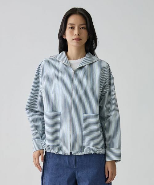 LANVIN COLLECTION / ランバン コレクション テーラードジャケット | ドビーストライプジャケット | 詳細1