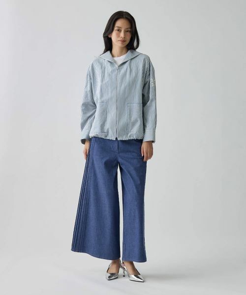 LANVIN COLLECTION / ランバン コレクション テーラードジャケット | ドビーストライプジャケット | 詳細6