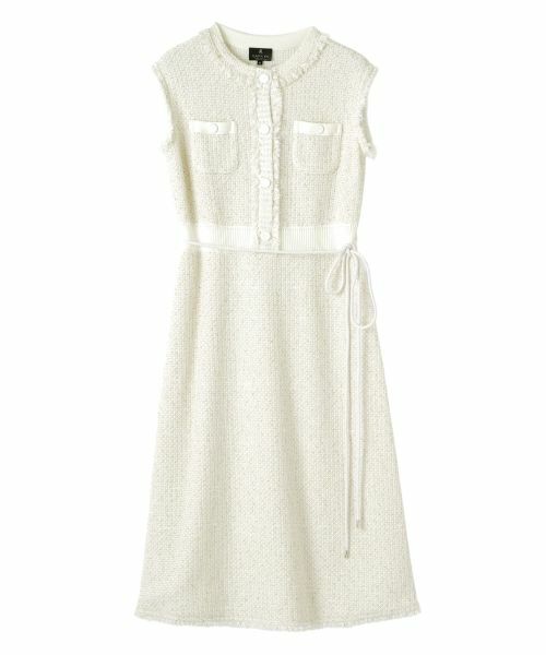 LANVIN COLLECTION / ランバン コレクション ドレス | ツイード調ワンピース（ベージュ系その他）