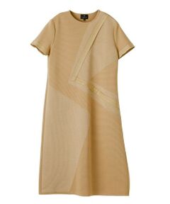 LANVIN COLLECTION / ランバン コレクション ドレス | 幾何学柄ピンタック編みワンピース