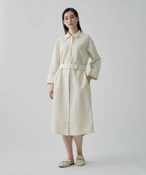 LANVIN COLLECTION / ランバン コレクション ドレス | ドビーストライプワンピース | 詳細6