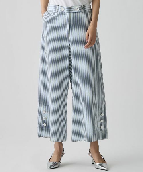 LANVIN COLLECTION / ランバン コレクション その他パンツ | ドビーストライプパンツ | 詳細1