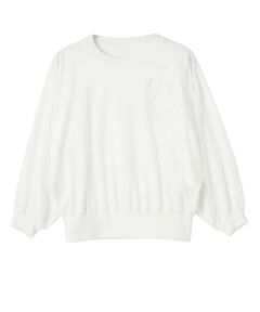 LANVIN COLLECTION / ランバン コレクション カットソー | コーコランスーピマコットン刺繍カットソー