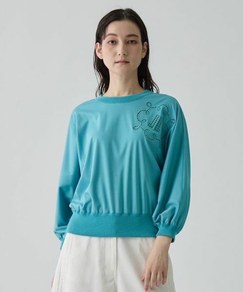 LANVIN COLLECTION / ランバン コレクション カットソー | コーコランスーピマコットン刺繍カットソー | 詳細1