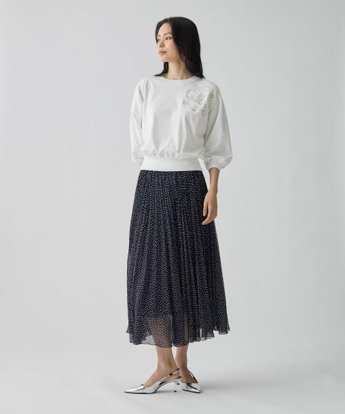 LANVIN COLLECTION / ランバン コレクション カットソー | コーコランスーピマコットン刺繍カットソー | 詳細12