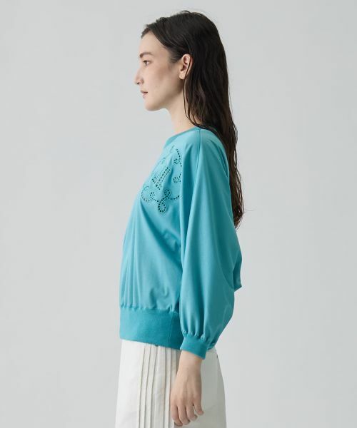 LANVIN COLLECTION / ランバン コレクション カットソー | コーコランスーピマコットン刺繍カットソー | 詳細2