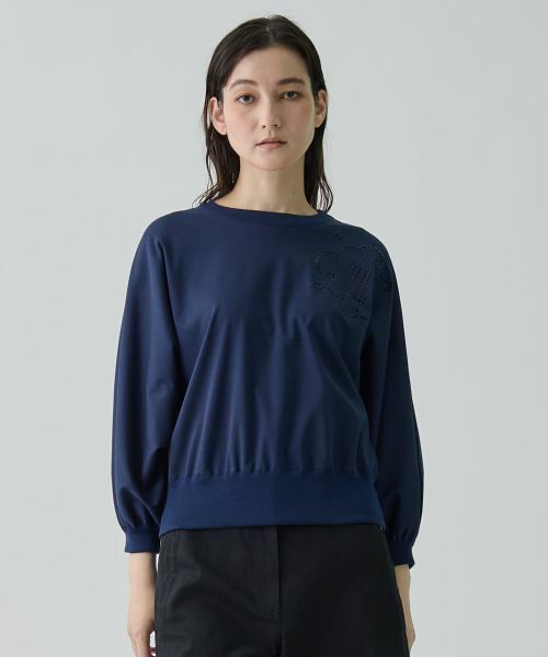 LANVIN COLLECTION / ランバン コレクション カットソー | コーコランスーピマコットン刺繍カットソー | 詳細5